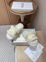 Christian Dior Shearling Sandals White - 4