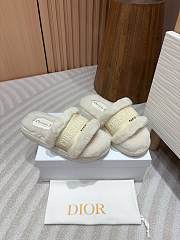 Christian Dior Shearling Sandals White - 6