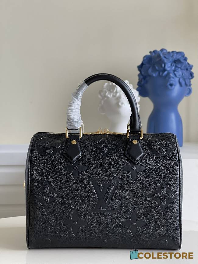 Louis Vuitton Speedy Bandoulière 25 Black Monogram Empreinte Leather M58951 25 x 19 x 15 cm - 1