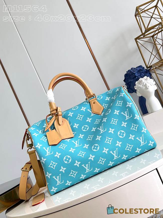 Louis Vuitton Speedy P9 Bandoulière 40 Turquoise Calf Leather M11564 40 x 26 x 23 cm - 1
