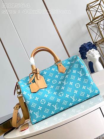 Louis Vuitton Speedy P9 Bandoulière 40 Turquoise Calf Leather M11564 40 x 26 x 23 cm
