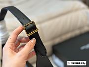 Saint Laurent Le 57 Supple Large In Grained Leather Black 30 cm - 3