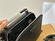 Prada Medium Brique Saffiano Leather Bag Black 22 cm - 5
