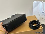 Prada Medium Brique Saffiano Leather Bag Black 22 cm - 3