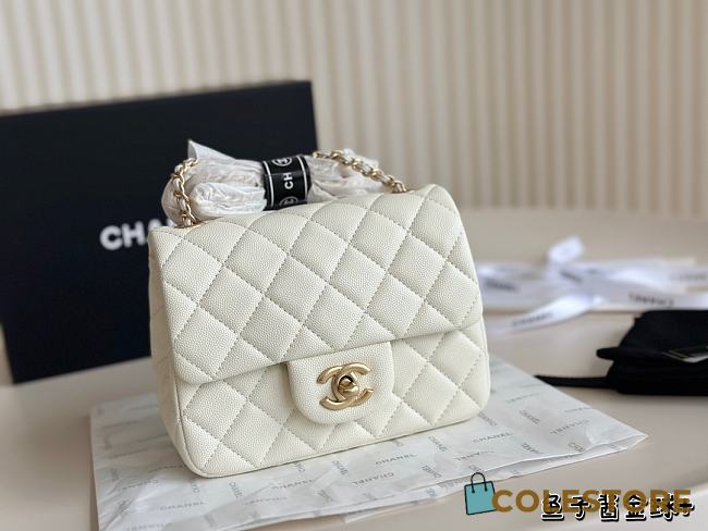 Chanel Mini Flap Bag White 17 cm  - 1