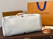 Louis Vuitton Speedy 40 Bandoulière Denim Textile White 45 cm  - 6