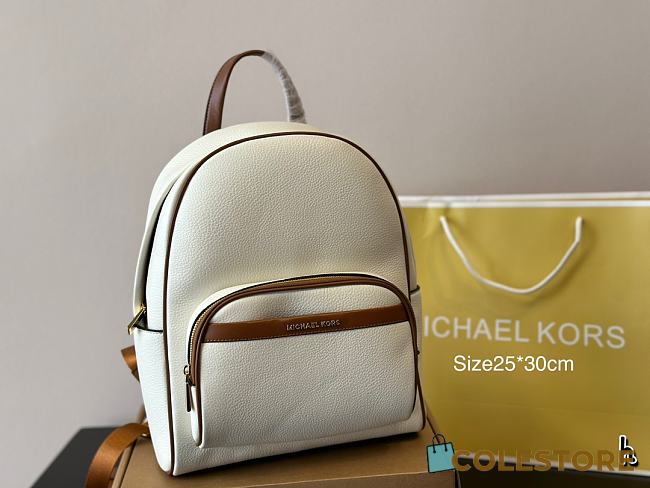 Michael Kors Jaycee Logo Backpack Beige 25 x 30 cm  - 1