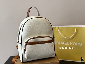  Michael Kors Jaycee Logo Backpack Beige 25 x 30 cm 