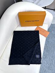 Louis Vuitton Monogram Classic Scarf Black 30 * 180 cm - 2