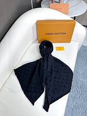 Louis Vuitton Monogram Classic Scarf Black 30 * 180 cm - 1
