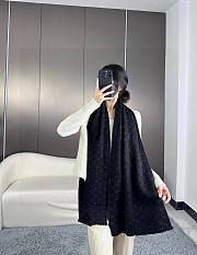 Louis Vuitton Monogram Classic Scarf Black 30 * 180 cm - 4