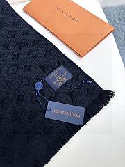 Louis Vuitton Monogram Classic Scarf Black 30 * 180 cm - 5