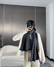 Louis Vuitton Monogram Classic Scarf Navy Blue 30 * 180 cm - 4