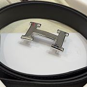 Hermes H Belt Buckle & Reversible Leather Strap Sliver 32 mm - 3