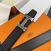 Hermes H Belt Buckle & Reversible Leather Strap Sliver 32 mm - 4