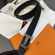 Hermes H Belt Buckle & Reversible Leather Strap Sliver 32 mm - 6