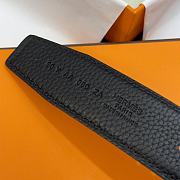 Hermes H Belt Buckle & Reversible Leather Strap Blue 32 mm - 3
