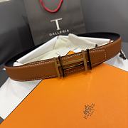Colestore Hermes Traverse Belt Buckle & Reversible Leather Strap Gold 38 mm - 4