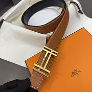 Colestore Hermes Traverse Belt Buckle & Reversible Leather Strap Gold 38 mm - 3