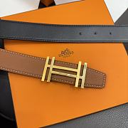 Colestore Hermes Traverse Belt Buckle & Reversible Leather Strap Gold 38 mm - 2