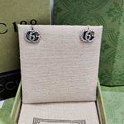 Colestore Gucci GG Marmont Silver Stud Earrings  - 2