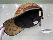 Gucci Original GG Canvas Baseball Hat With Web - 6