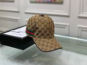 Gucci Original GG Canvas Baseball Hat With Web - 3