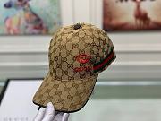 Gucci Original GG Canvas Baseball Hat With Web - 2