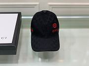 Gucci Black Original GG Canvas Baseball Hat With Web  - 2