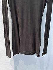 MiuMiu Ribbed Knit Jersey Dress Black  - 5
