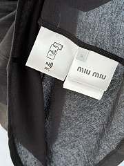 MiuMiu Ribbed Knit Jersey Dress Black  - 4