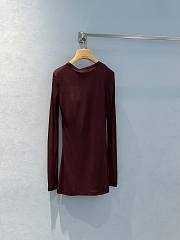 MiuMiu Ribbed Knit Jersey Dress Rouge - 5