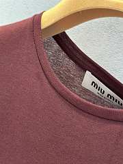 MiuMiu Ribbed Knit Jersey Dress Rouge - 6