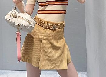Miu Miu Corduroy Miniskirt Yellow