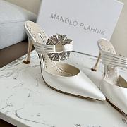 Manolo Blahnik Heels For Women White 9cm  - 4
