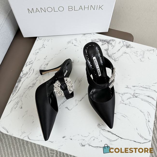 Manolo Blahnik Heels For Women Black 9cm  - 1