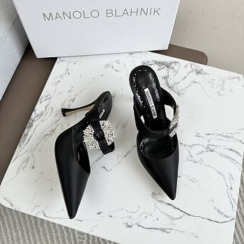 Manolo Blahnik Heels For Women Black 9cm 