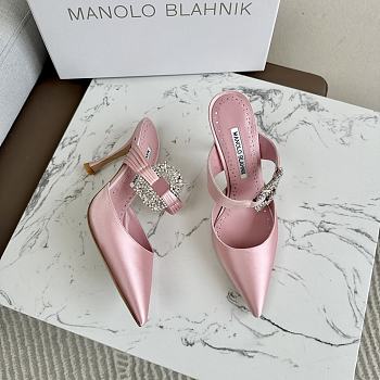Manolo Blahnik Heels For Women Pink 9cm 