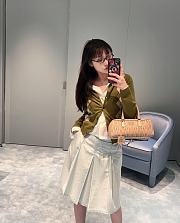 Miu Miu Green Checkered Cashmere Sweater - 3