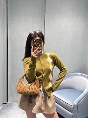Miu Miu Green Checkered Cashmere Sweater - 4