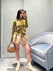 Miu Miu Green Checkered Cashmere Sweater - 5
