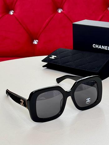 Chanel Square Sunglasses Black Lenses Grey 53 x 21 x 145 cm