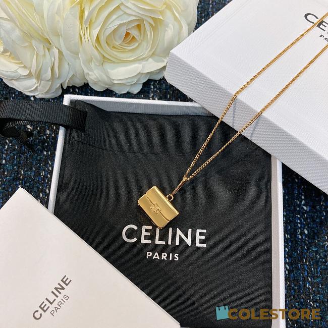 Women Separables Triomphe Bag Pendant in Brass with Gold Finish  - 1