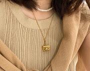 Women Separables Triomphe Bag Pendant in Brass with Gold Finish  - 4