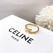 Triomphe Asymmetric Ring In Brass With Gold Finish - 1