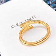 Triomphe Asymmetric Ring In Brass With Gold Finish - 6
