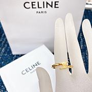 Triomphe Asymmetric Ring In Brass With Gold Finish - 5