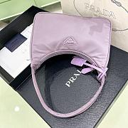Prada Re-Edition 2005 Re-Nylon And Saffiano Mini Bag Purple 22 * 17 * 6 - 4