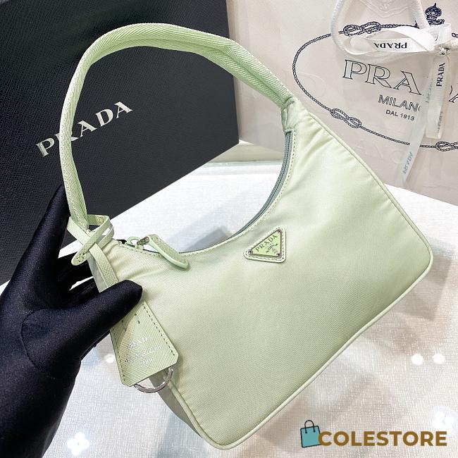 Prada Re-Edition 2005 Re-Nylon And Saffiano Mini Bag Light Green 22 * 17 * 6 - 1