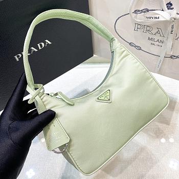 Prada Re-Edition 2005 Re-Nylon And Saffiano Mini Bag Light Green 22 * 17 * 6